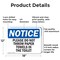 Signmission Please Do Not Throw Paper Towels In The Toilet, 18 in W x Rectangle, Aluminum OS-2PACK-NS-A-1218-L-17424 - alternate 4
